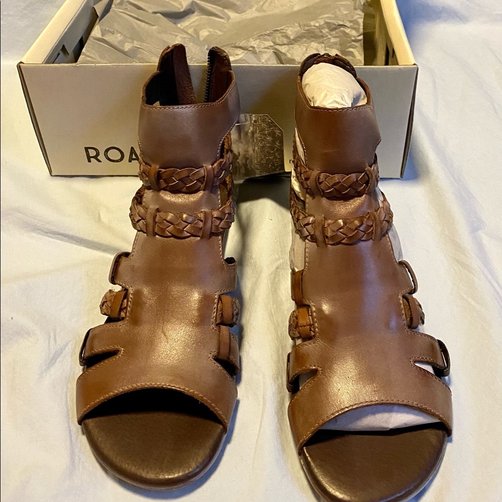 Roan Willa Braided Leather Gladiator Sandals